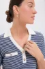Blue White Stripes Wool Stripe Polo Shirt sold by Tuckernuck