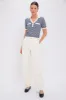 Blue White Stripes Wool Stripe Polo Shirt sold by Tuckernuck