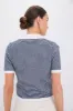 Blue White Stripes Wool Stripe Polo Shirt sold by Tuckernuck
