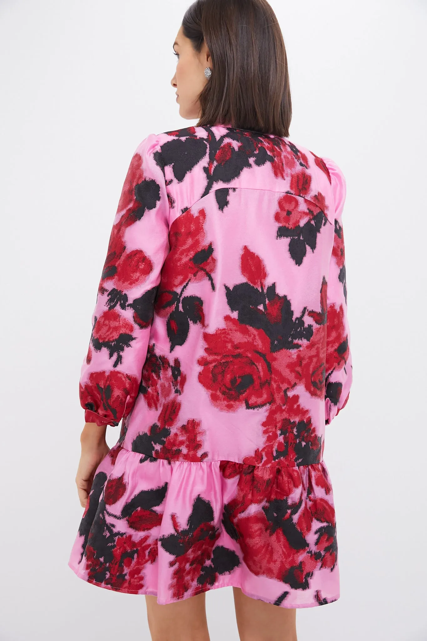 Cerise Blossom Jacquard Palmerston Dress sold by Tuckernuck product image thumbnail 4