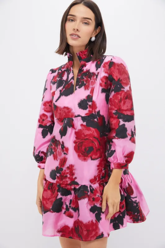 Cerise Blossom Jacquard Palmerston Dress sold by Tuckernuck