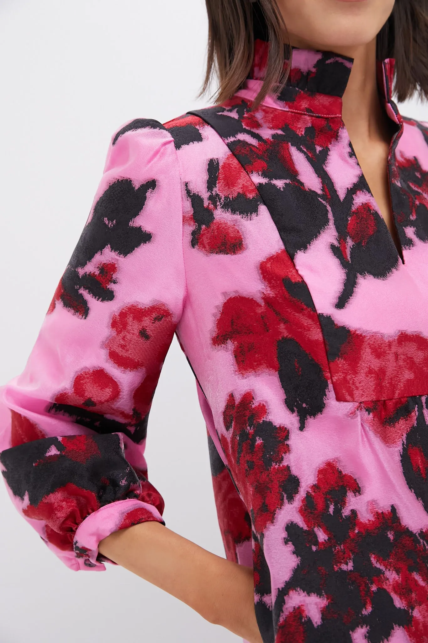 Cerise Blossom Jacquard Palmerston Dress sold by Tuckernuck product image thumbnail 5