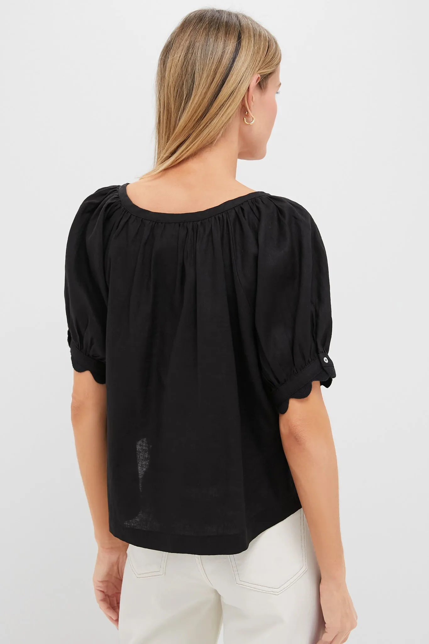 Black Linen Tully Top sold by Tuckernuck product image thumbnail 4
