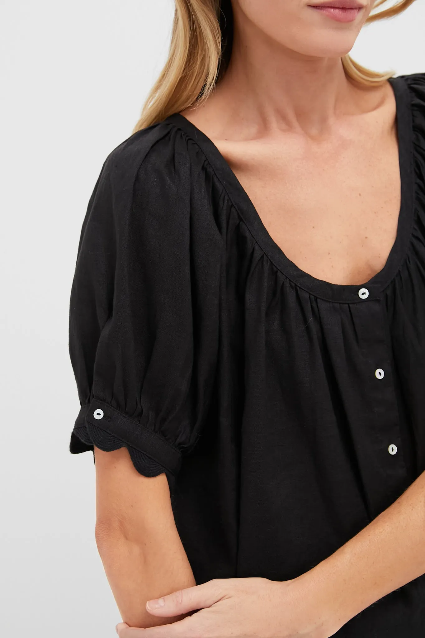 Black Linen Tully Top sold by Tuckernuck product image thumbnail 5