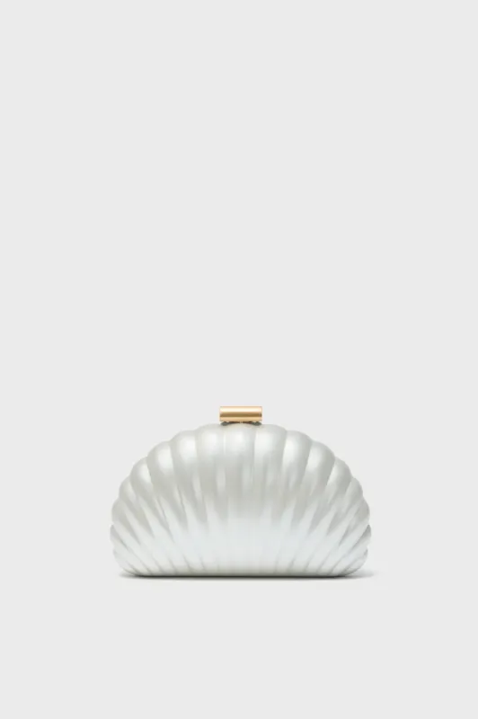 Ivory Monet Pearlized Shell Clutch sold by Tuckernuck