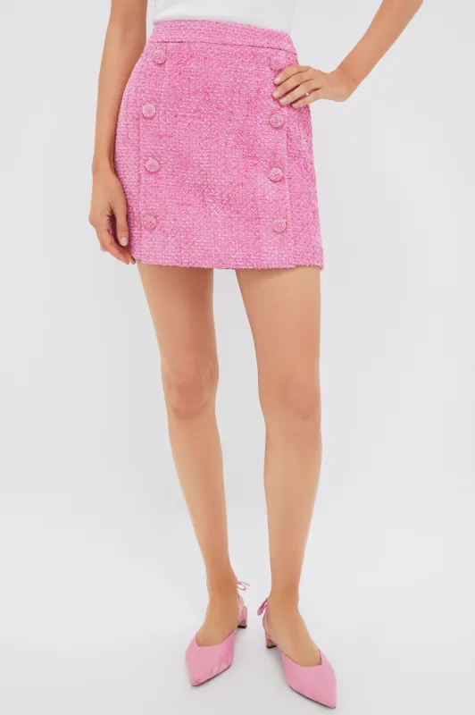 Pink Tweed Andi Mini Skirt made by Tuckernuck