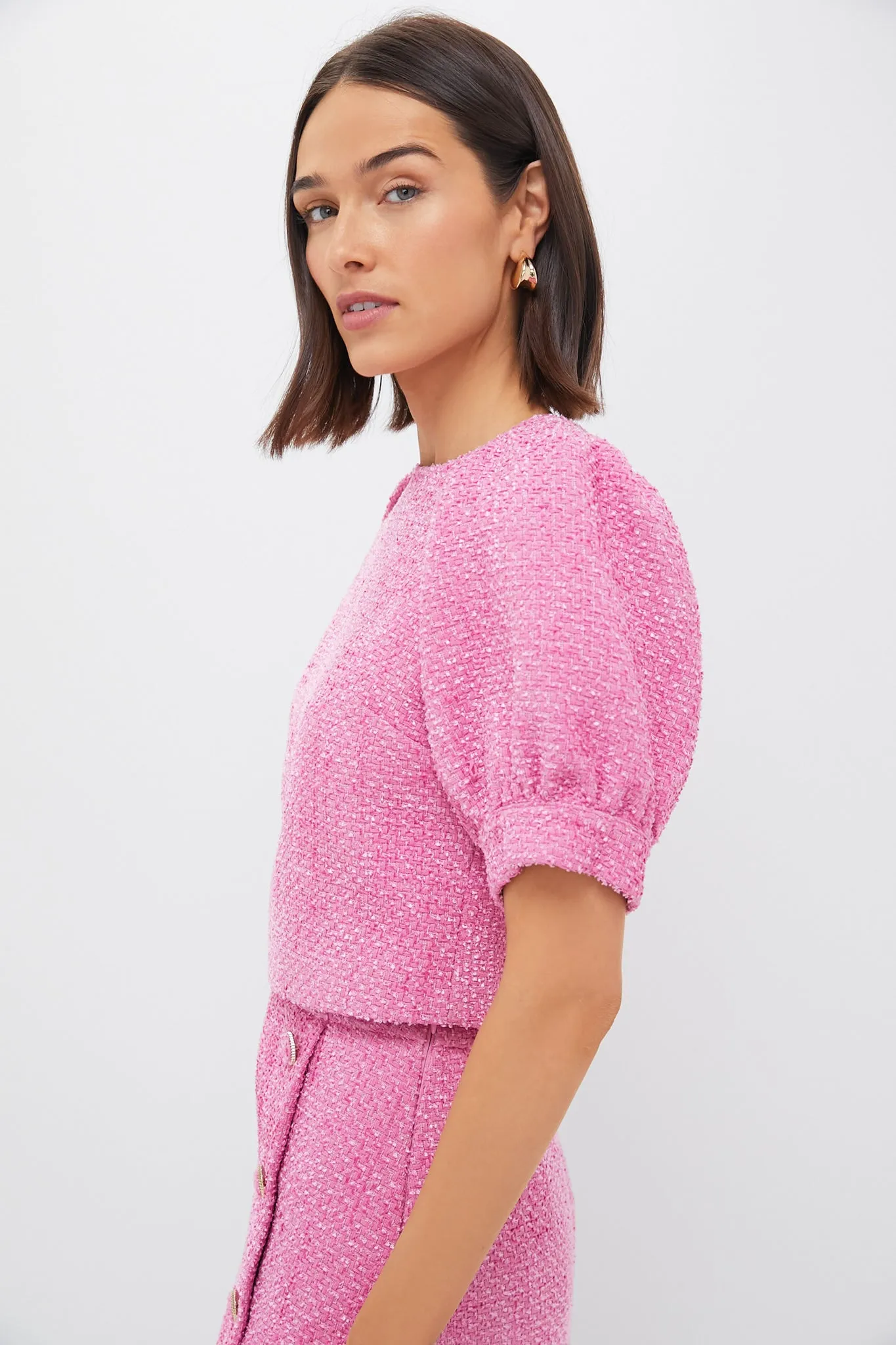 Pink Tweed Annabelle Top sold by Tuckernuck product image thumbnail 3
