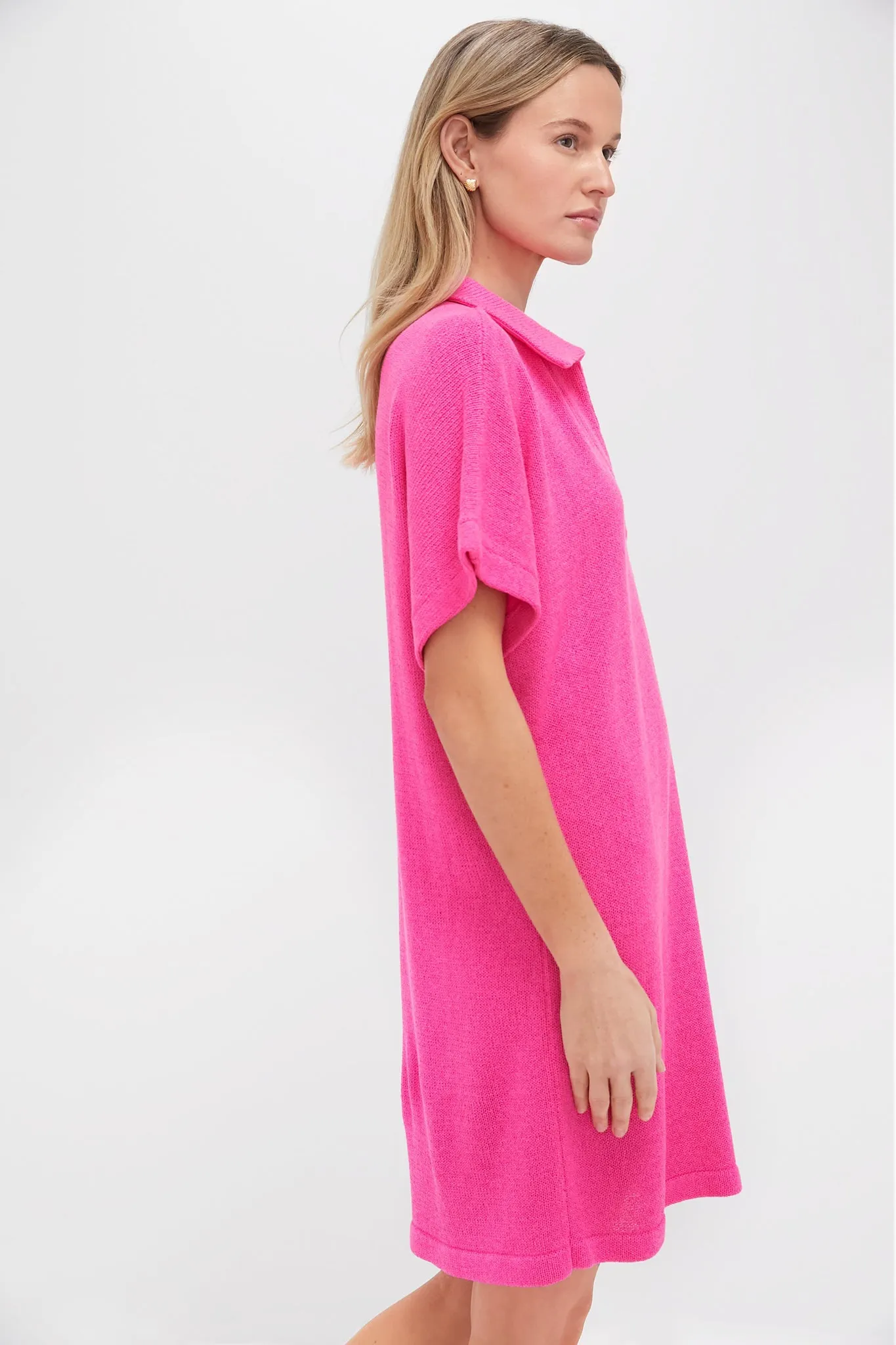 Hot Pink Maren Mini Polo Dress sold by Tuckernuck product image thumbnail 3