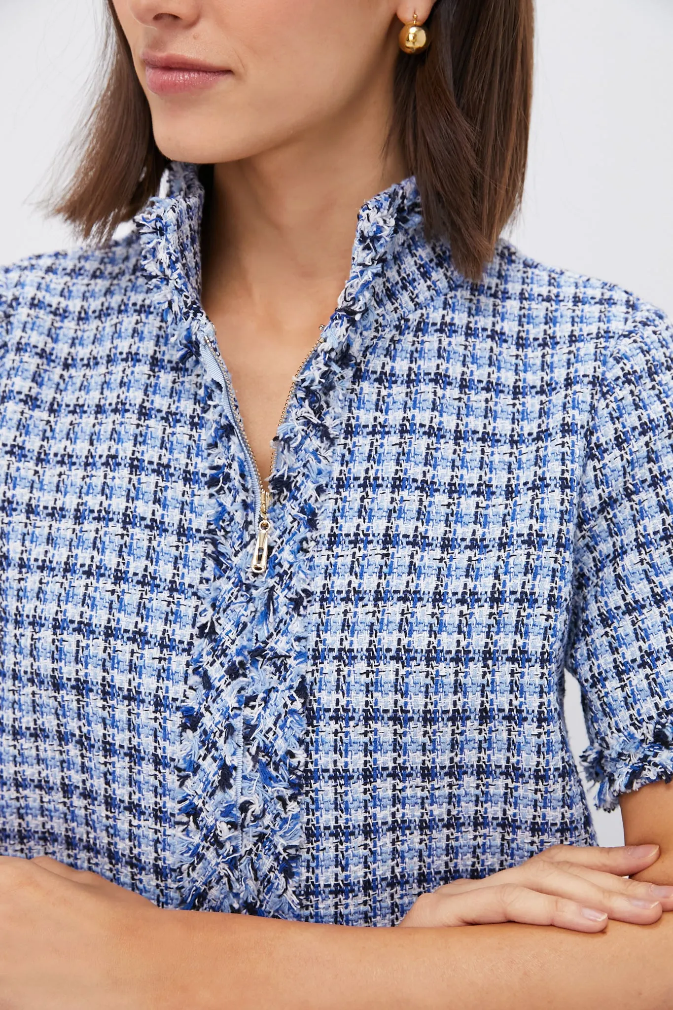 Blue Multi Tweed Ophelia Dress sold by Tuckernuck product image thumbnail 5