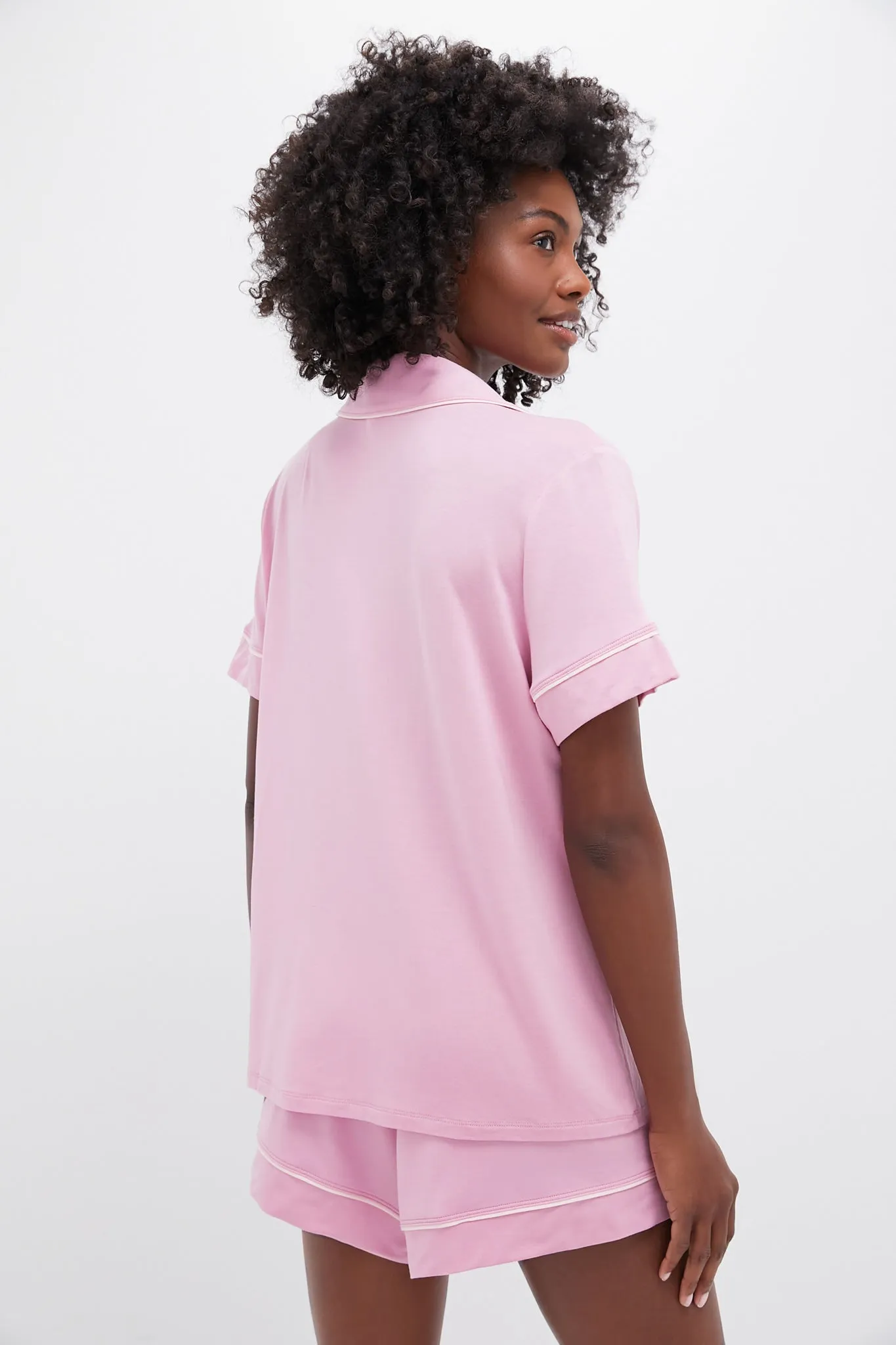 Rose Quartz Petal Pink Gisele Short PJ Set sold by Tuckernuck product image thumbnail 4