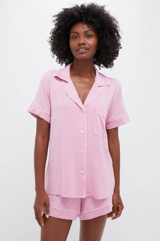 Rose Quartz Petal Pink Gisele Short PJ Set sold by Tuckernuck