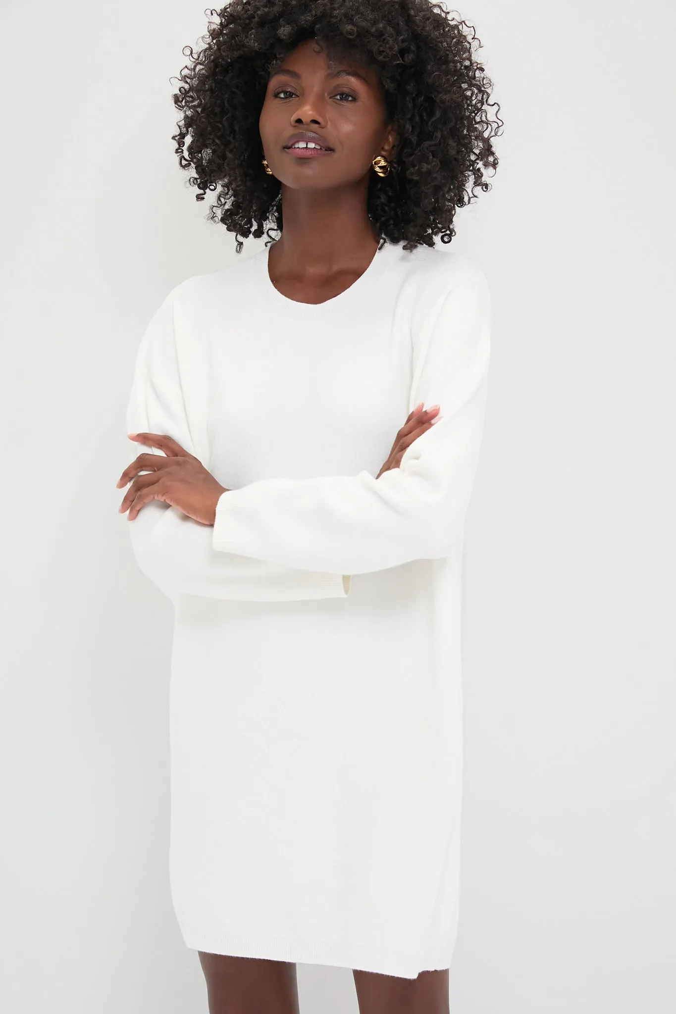 Winter White Vivianne Crewneck Dress sold by Tuckernuck