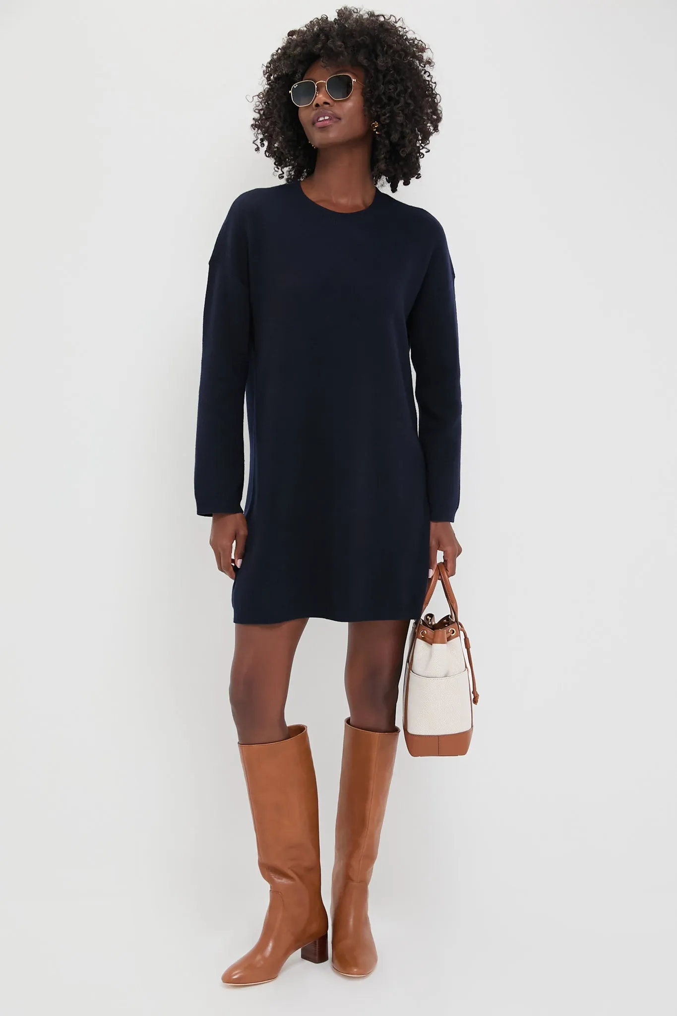 Navy Vivianne Crewneck Dress sold by Tuckernuck product image thumbnail 2