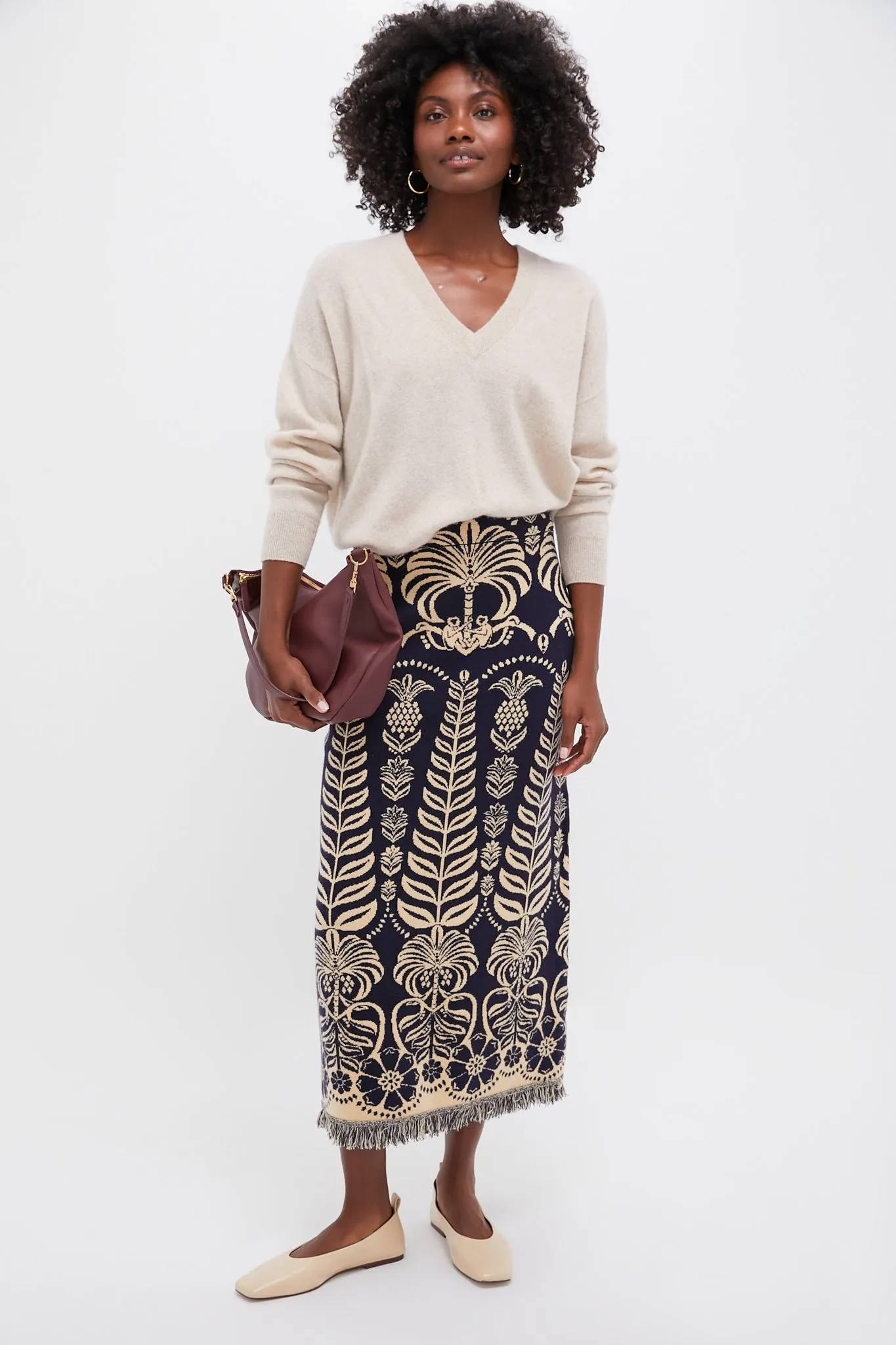 Blue Knit Ainika Tropical Splendor Skirt sold by Tuckernuck product image thumbnail 2