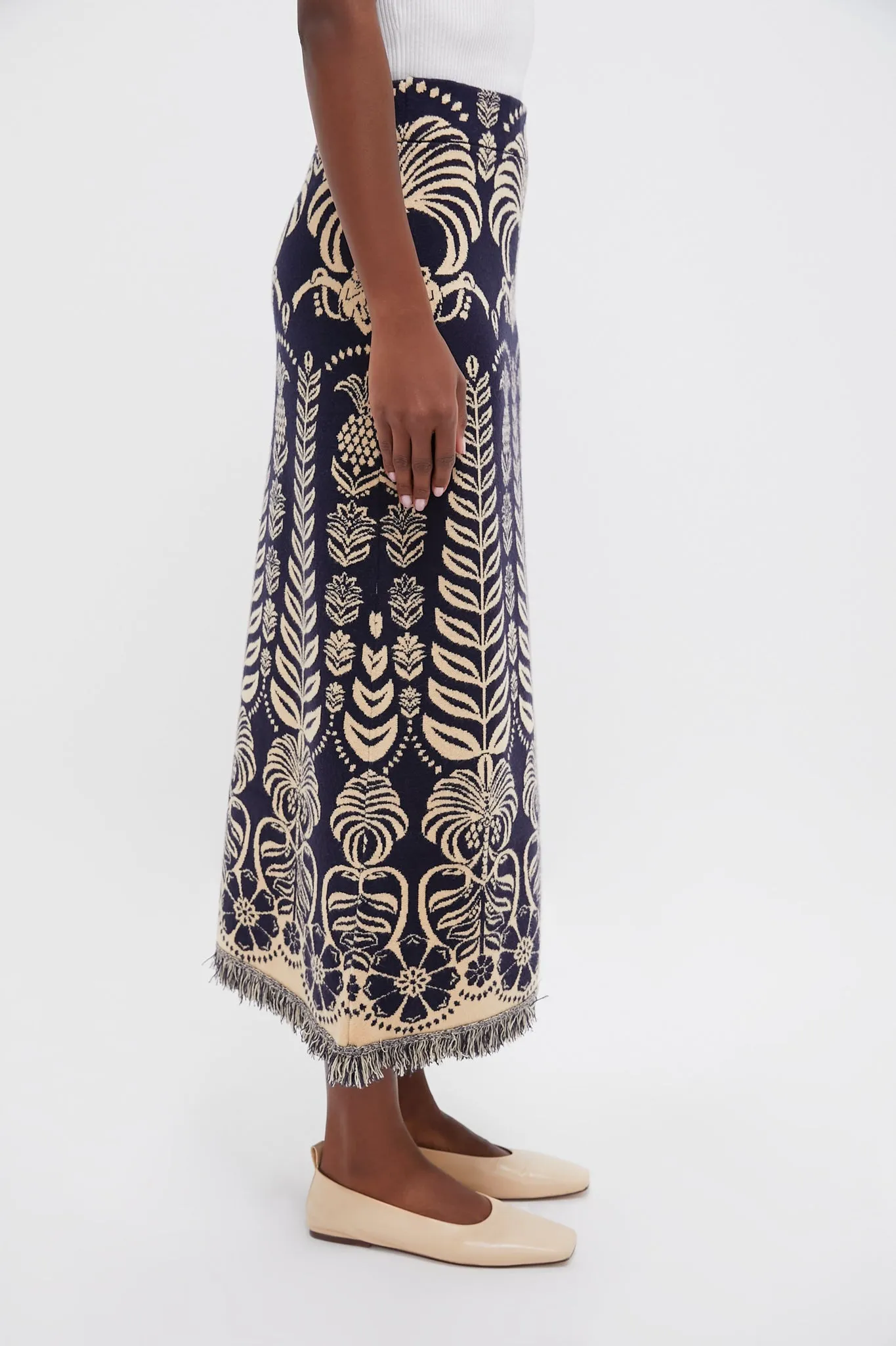 Blue Knit Ainika Tropical Splendor Skirt sold by Tuckernuck product image thumbnail 3