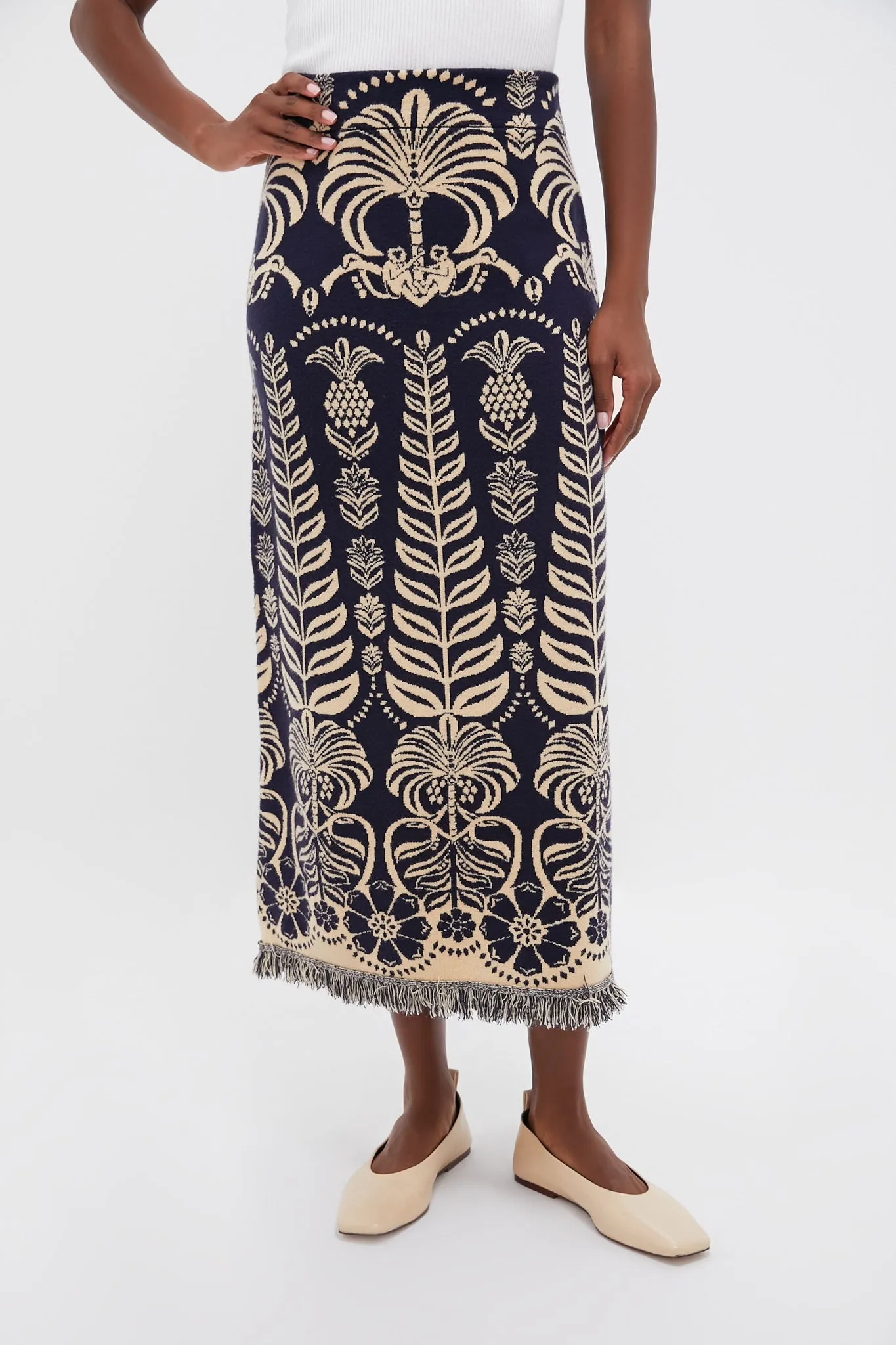 Blue Knit Ainika Tropical Splendor Skirt sold by Tuckernuck