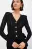 Black Knit Peplum Midi Dress sold by Tuckernuck