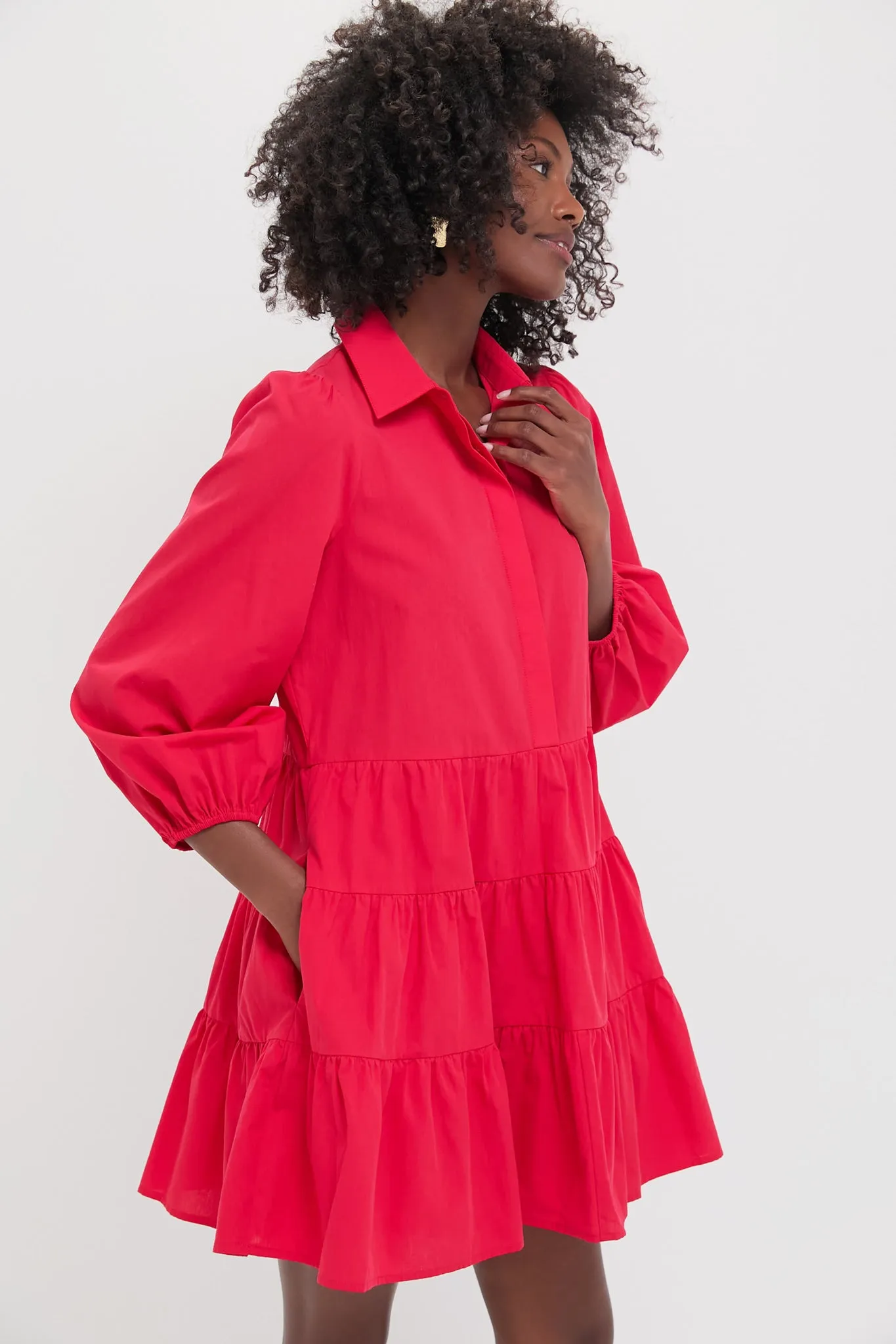 Hibiscus Red Mabel Mini Dress sold by Tuckernuck product image thumbnail 3