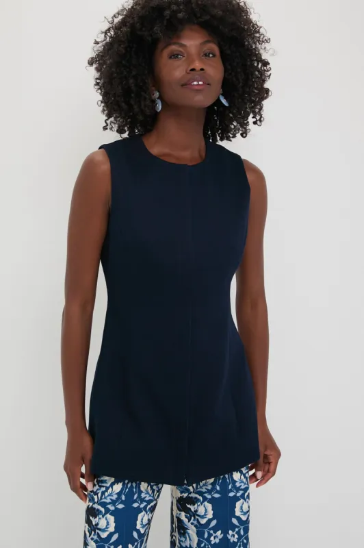 Navy Rhoda Tunic Top sold by Tuckernuck