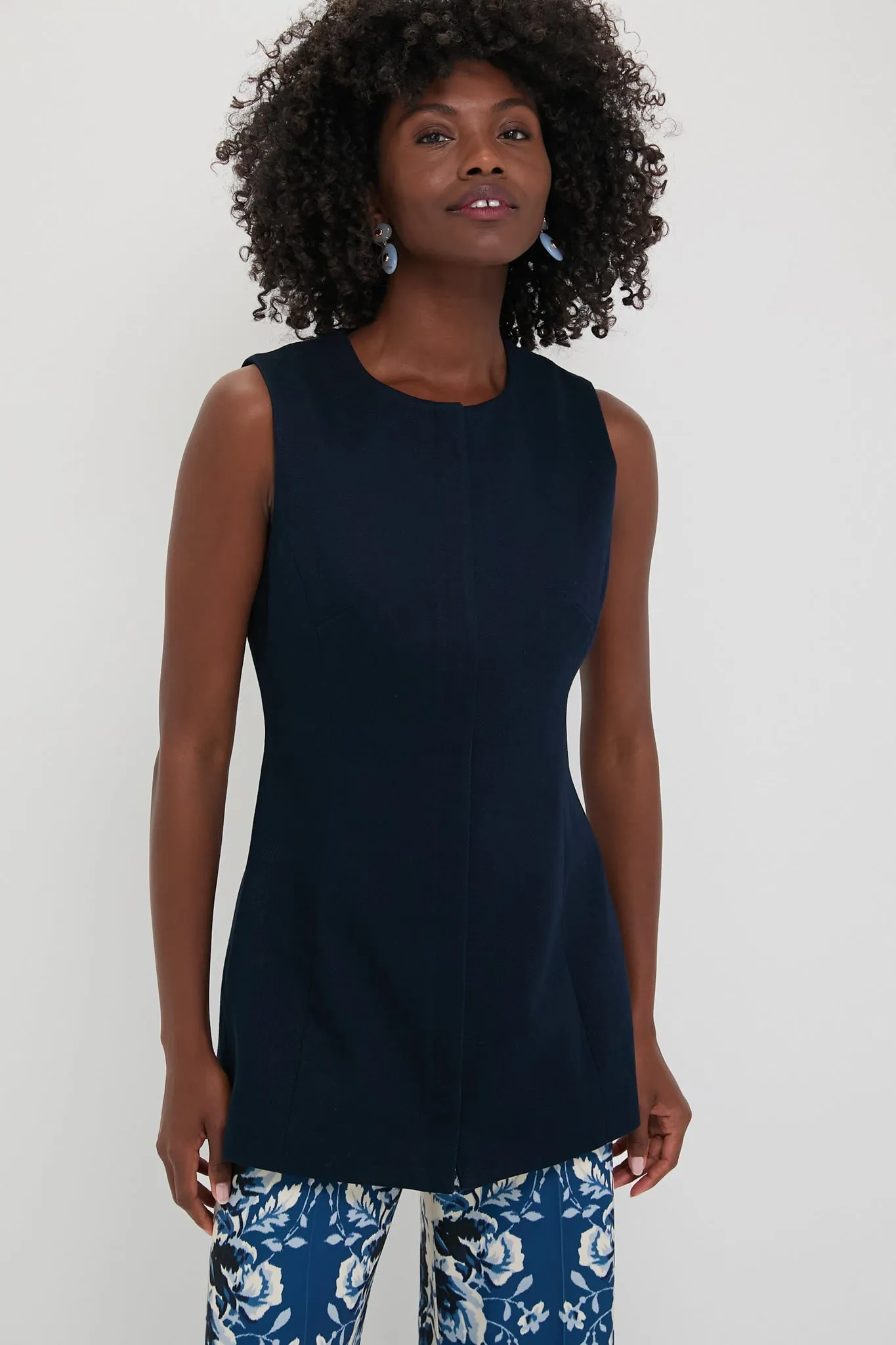 Navy Rhoda Tunic Top sold by Tuckernuck
