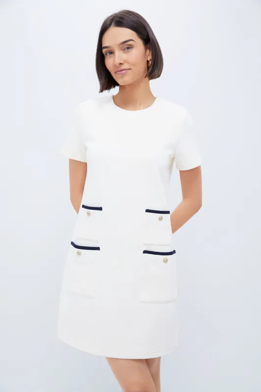 Pearl White Short Sleeve Francoise Dress sold by Tuckernuck