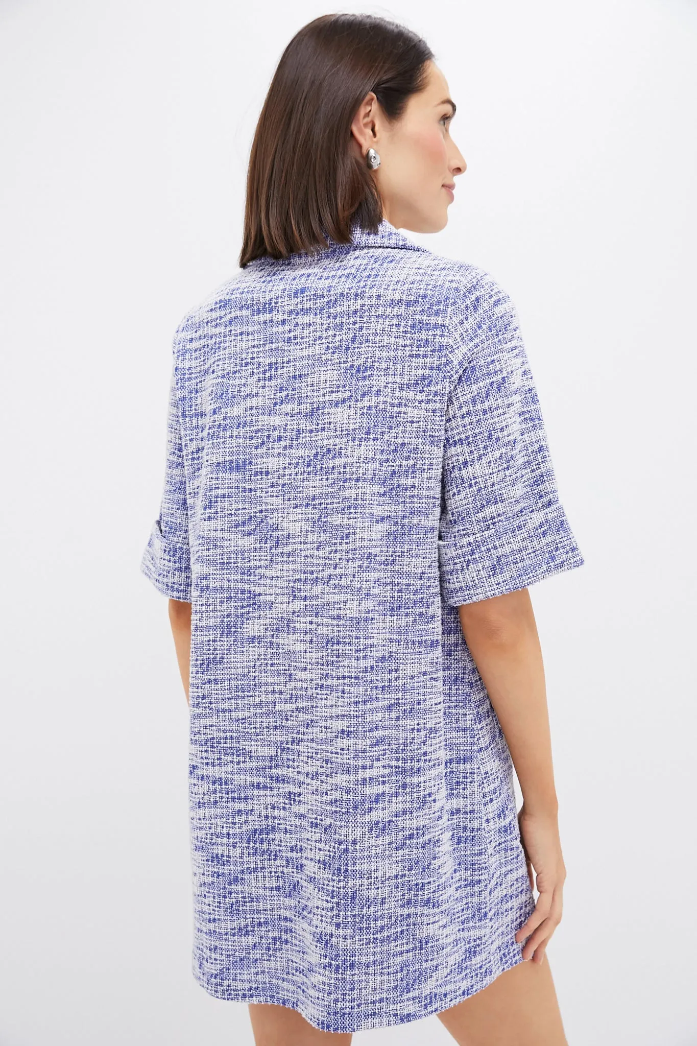 Heathered Blue Tweed Claire Dress sold by Tuckernuck product image thumbnail 4