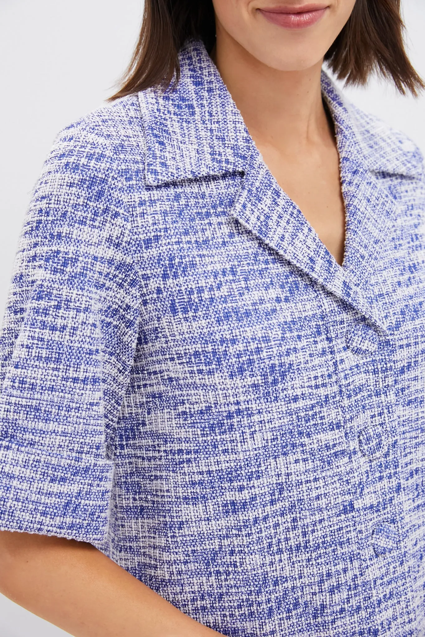 Heathered Blue Tweed Claire Dress sold by Tuckernuck product image thumbnail 5