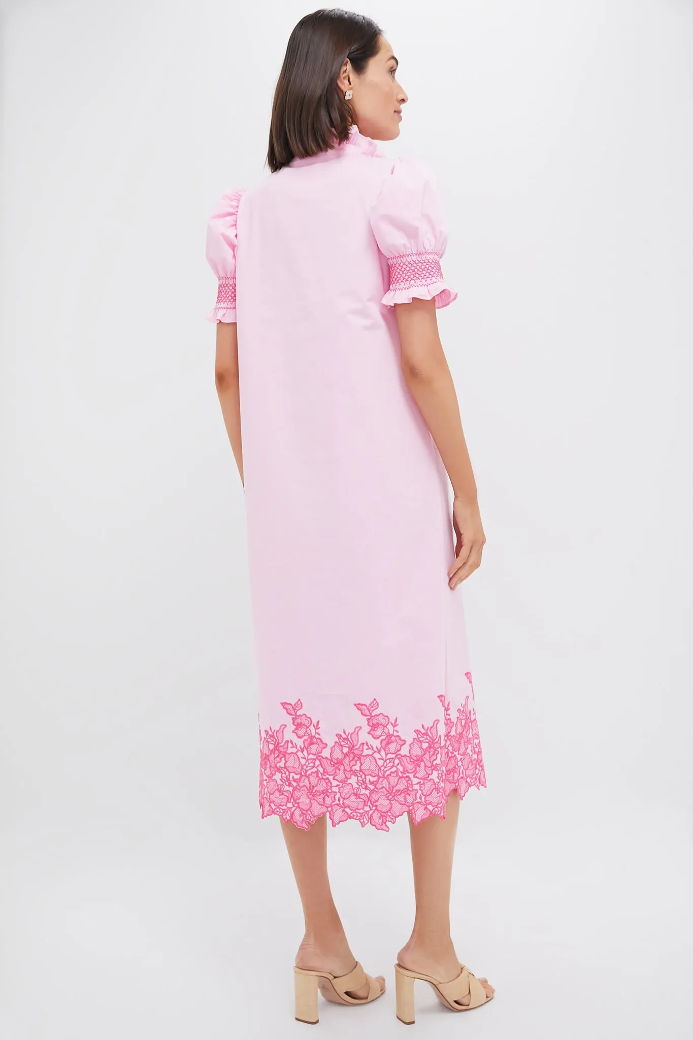 Pink Embroidery Eliza Midi Dress sold by Tuckernuck product image thumbnail 4