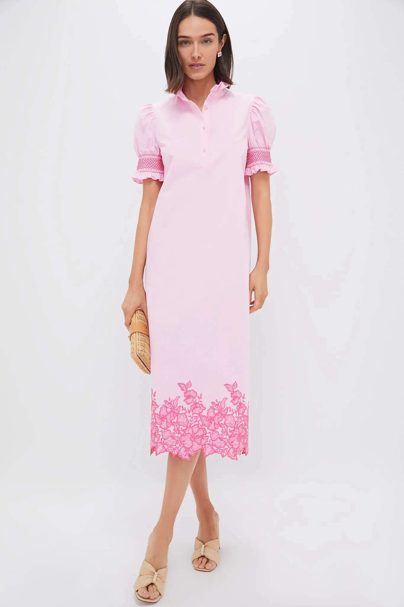 Pink Embroidery Eliza Midi Dress sold by Tuckernuck product image thumbnail 2
