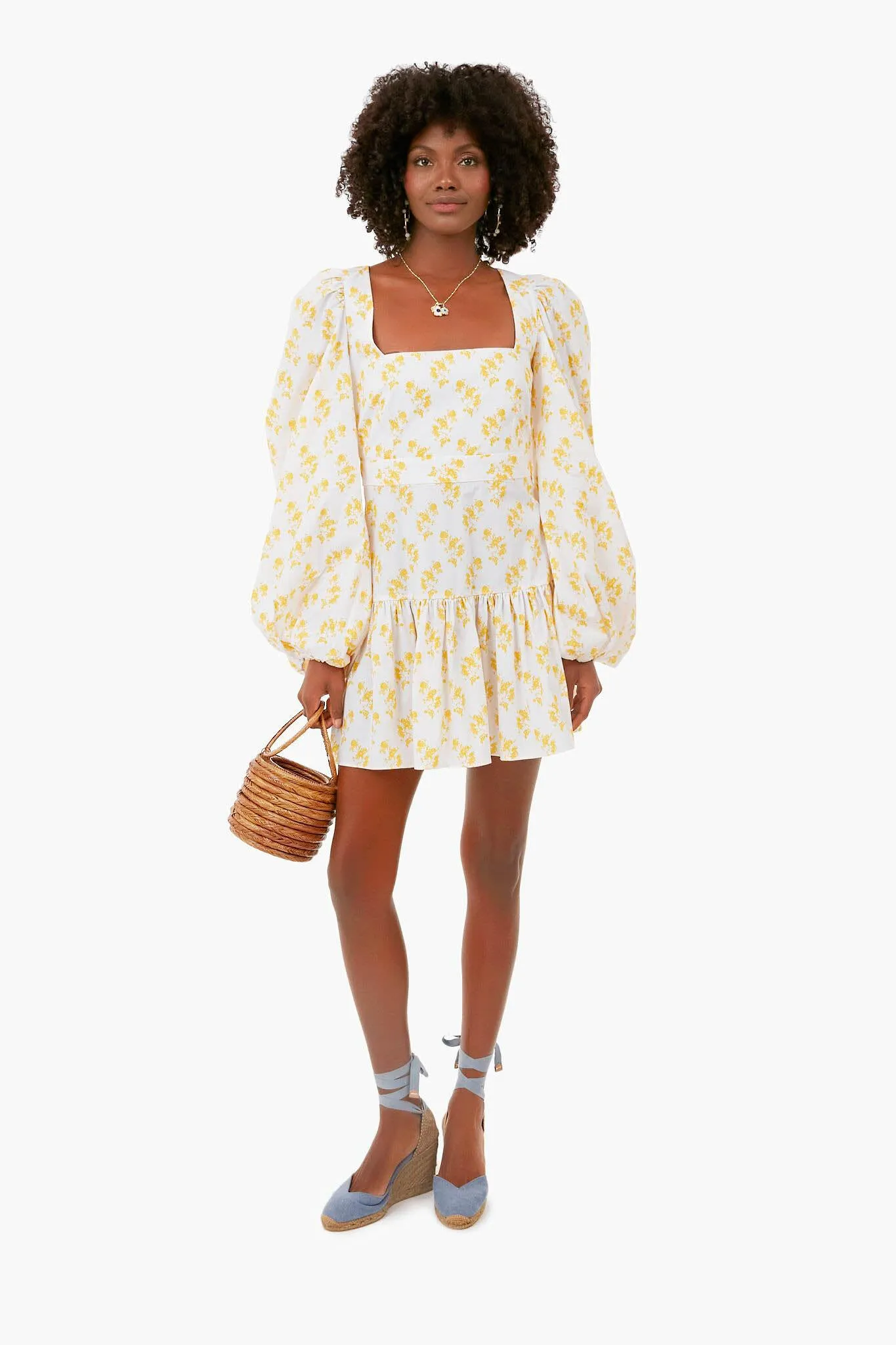 Yellow Vacation Spot Floral Julian Dress sold by Tuckernuck