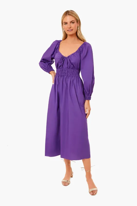 Foxglove Poplin Smocked Waist Dress sold by Tuckernuck