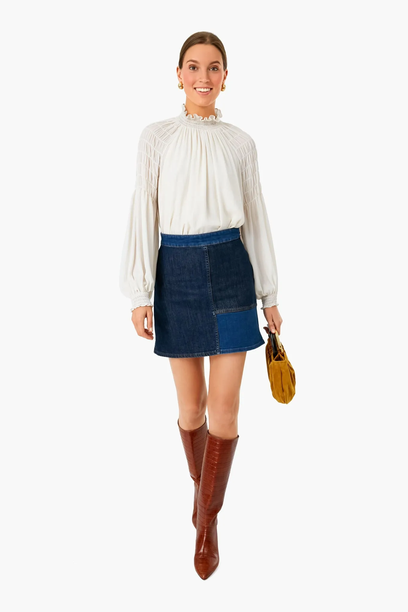 Soft Ivory Smocked Georgette Blouse sold by Tuckernuck product image thumbnail 2