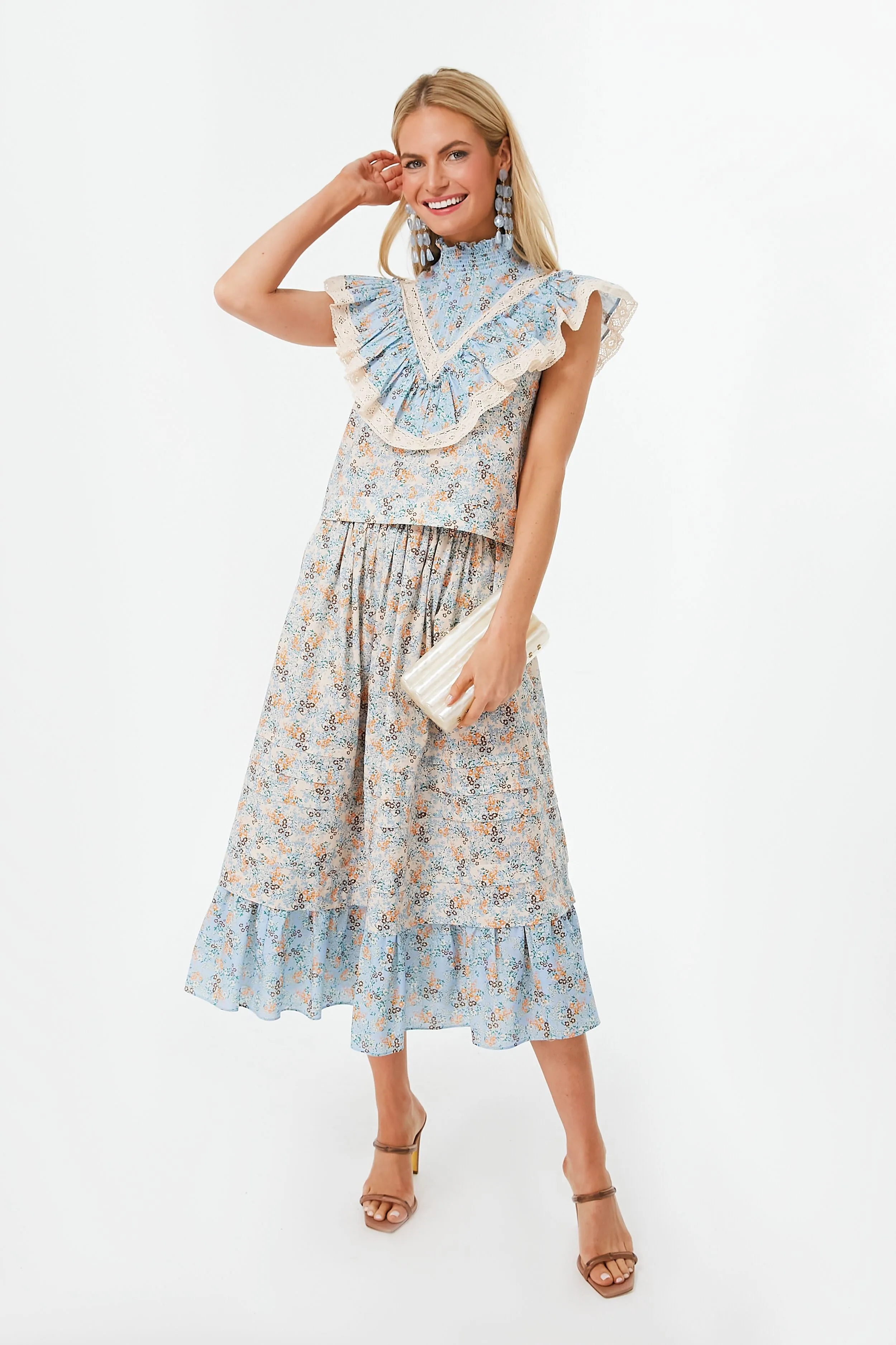 Ditsy Floral Combo Cabana Skirt sold by Tuckernuck product image thumbnail 2