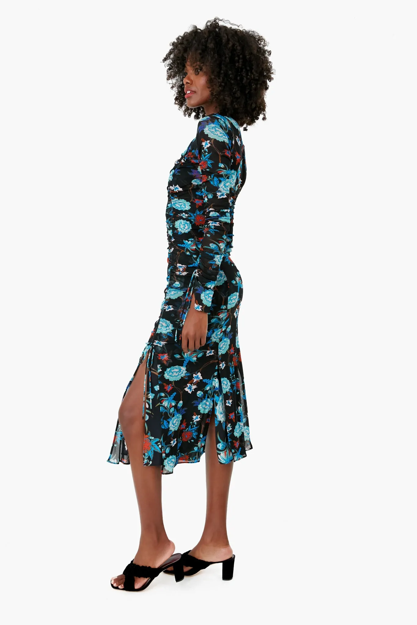 October Floral Medium Black Corinne Dress sold by Tuckernuck product image thumbnail 3