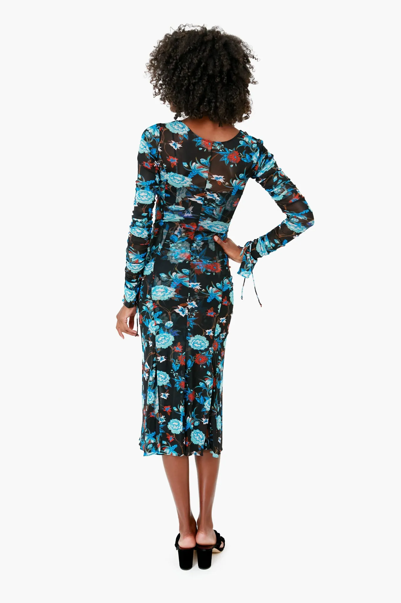 October Floral Medium Black Corinne Dress sold by Tuckernuck product image thumbnail 4