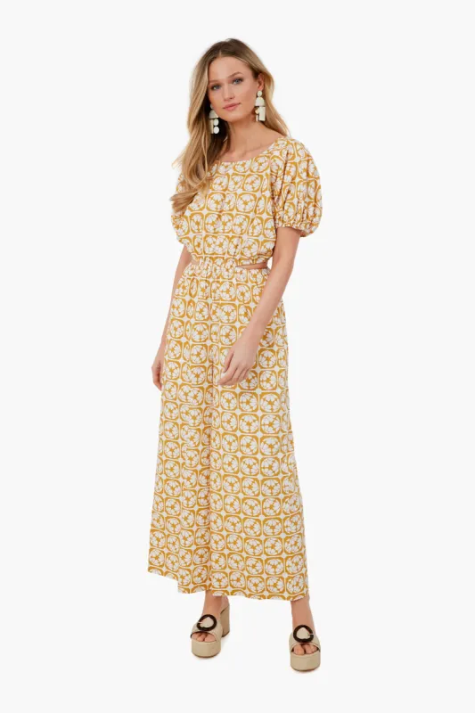 Lattice Fleur Honey Poplin Jumpsuit sold by Tuckernuck