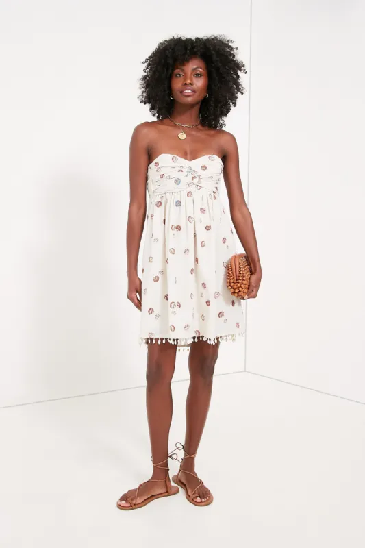 White Katty Beaded Embroidered Mini Dress made by Tuckernuck