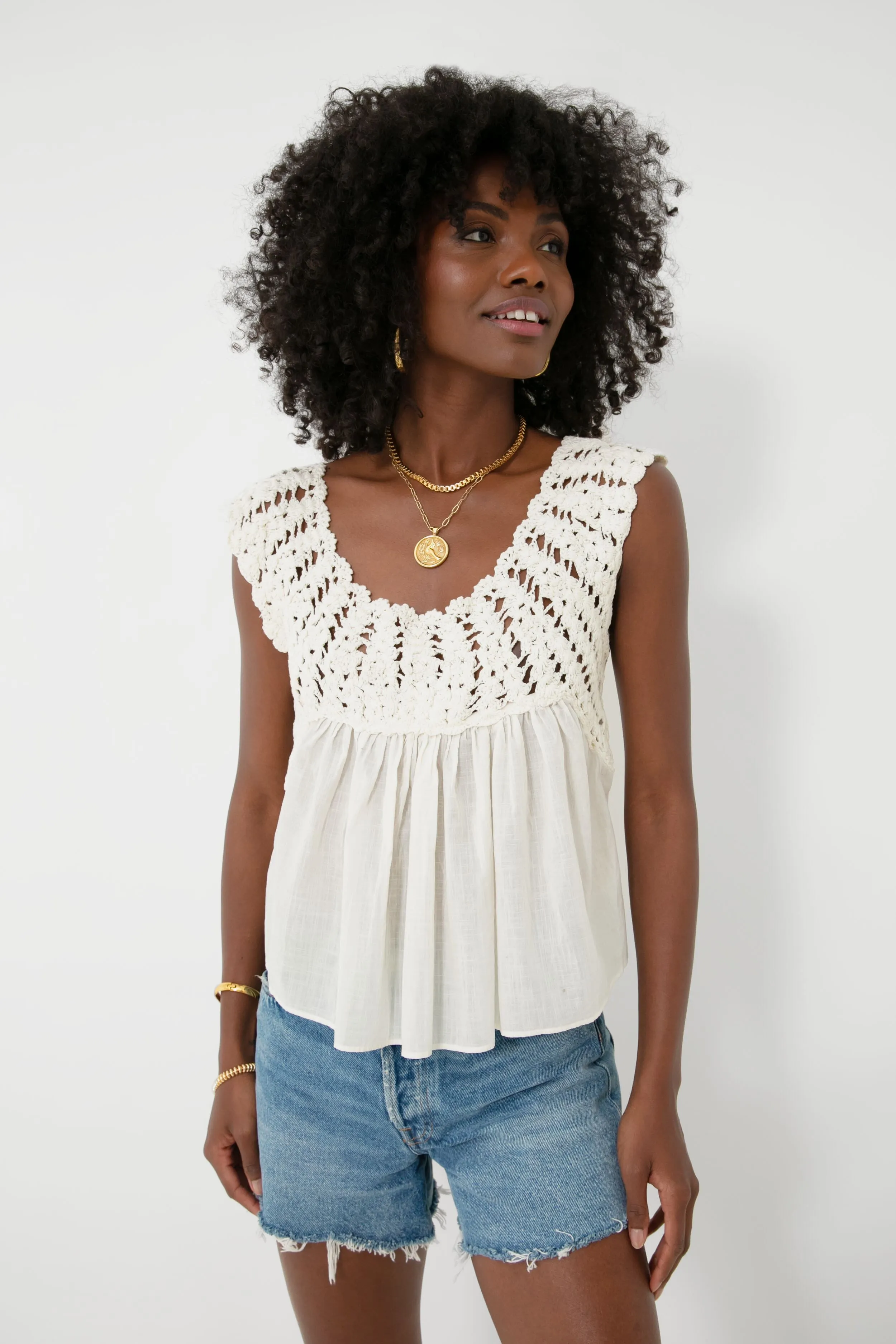 Cream The Soleil Top sold by Tuckernuck