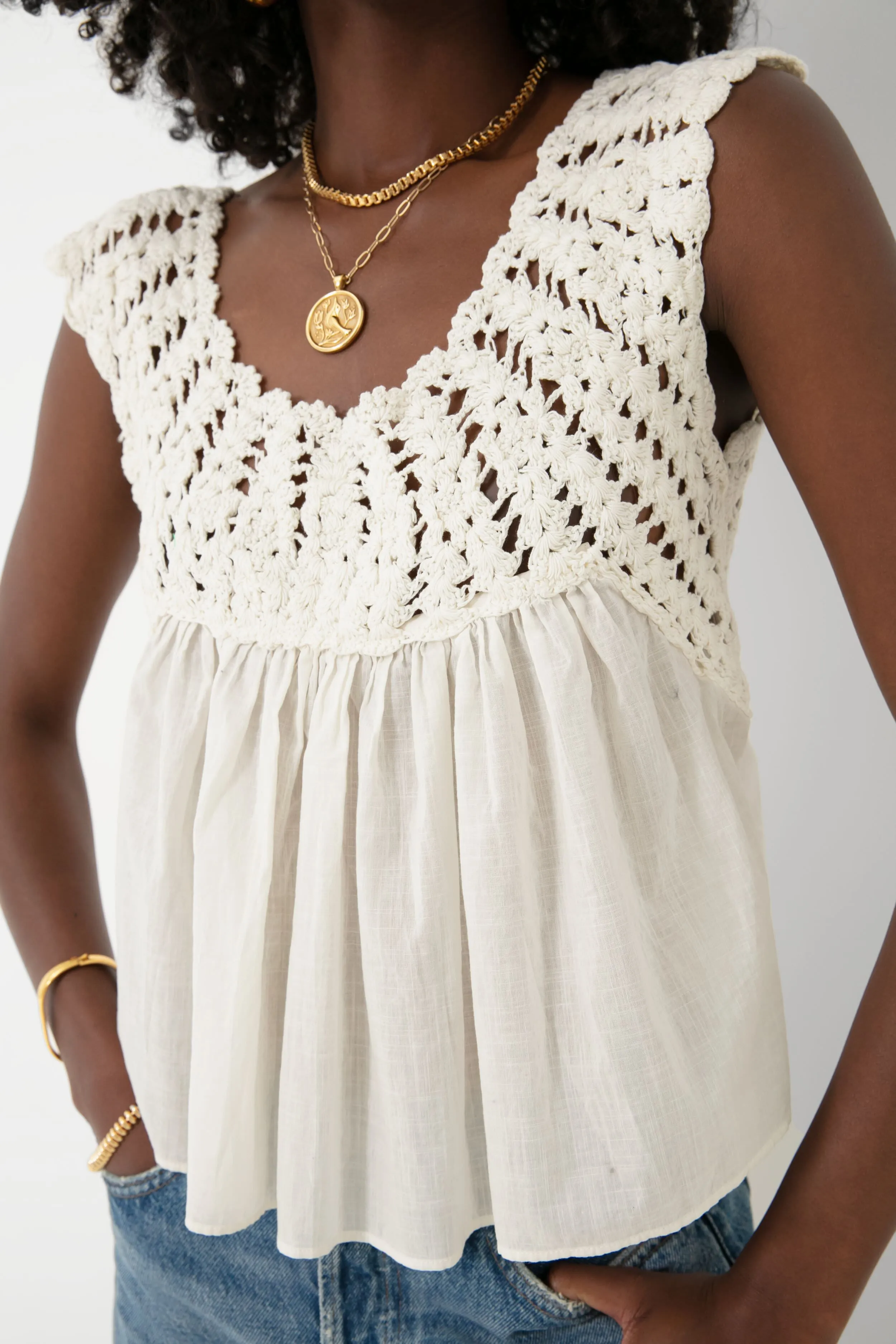 Cream The Soleil Top sold by Tuckernuck product image thumbnail 5