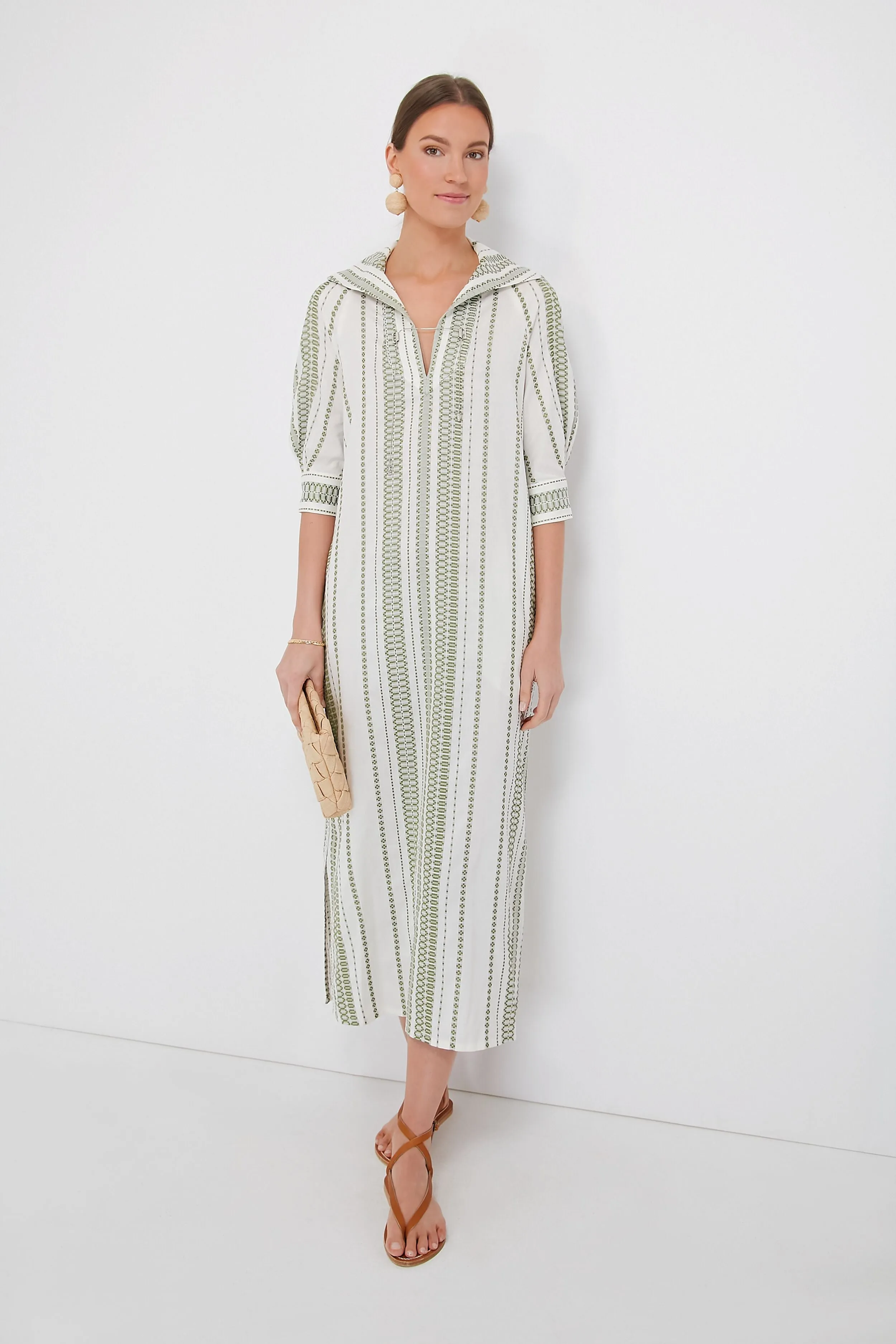 Ivory and Green Aiolos Maxi Dress sold by Tuckernuck product image thumbnail 2