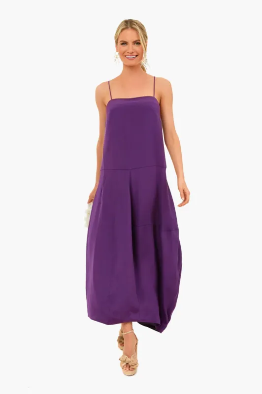 Purple Silk Balloon Skirt Dress sold by Tuckernuck