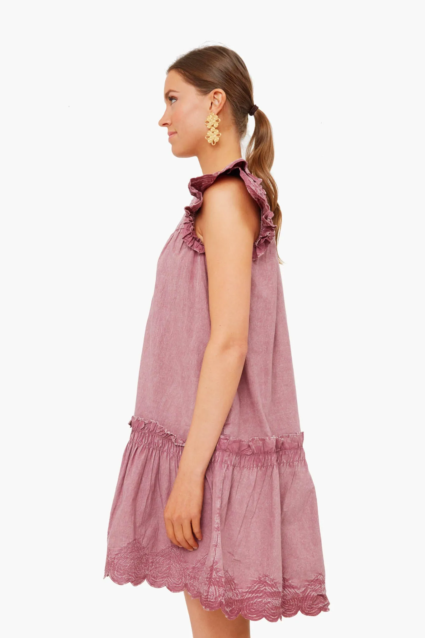 Rose Heidi Heart Quilted Petal Sleeve Tiered Tunic sold by Tuckernuck product image thumbnail 3