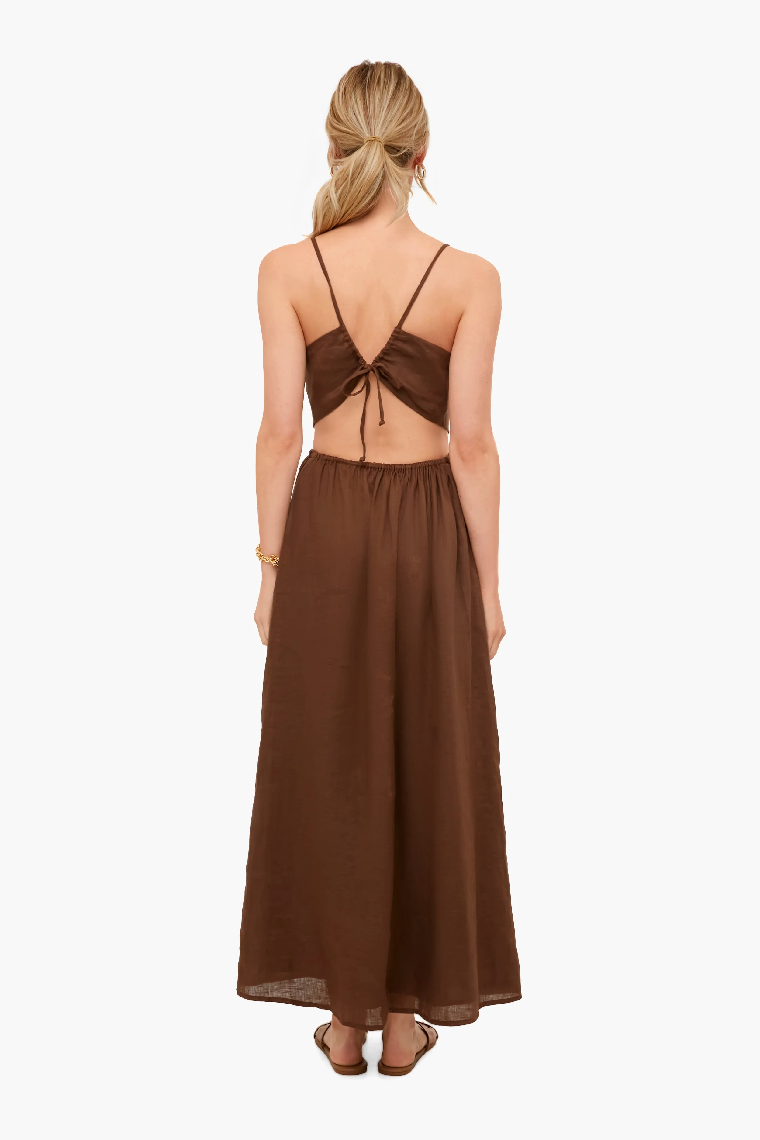 Chocolate La Piedra Maxi Dress sold by Tuckernuck product image thumbnail 4