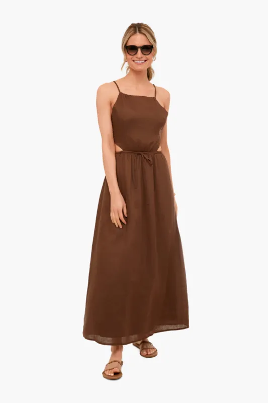 Chocolate La Piedra Maxi Dress made by Tuckernuck
