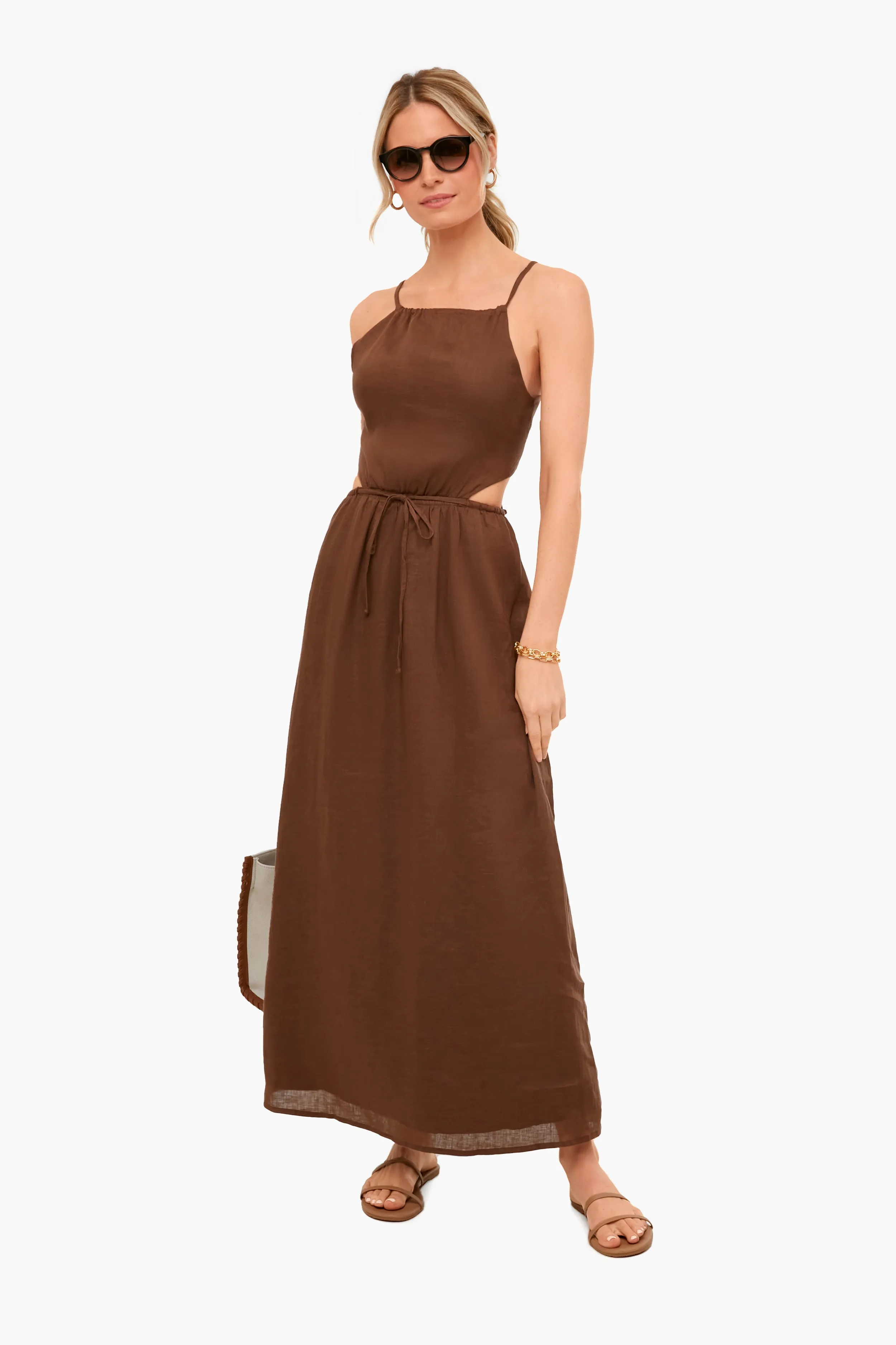 Chocolate La Piedra Maxi Dress sold by Tuckernuck product image thumbnail 2