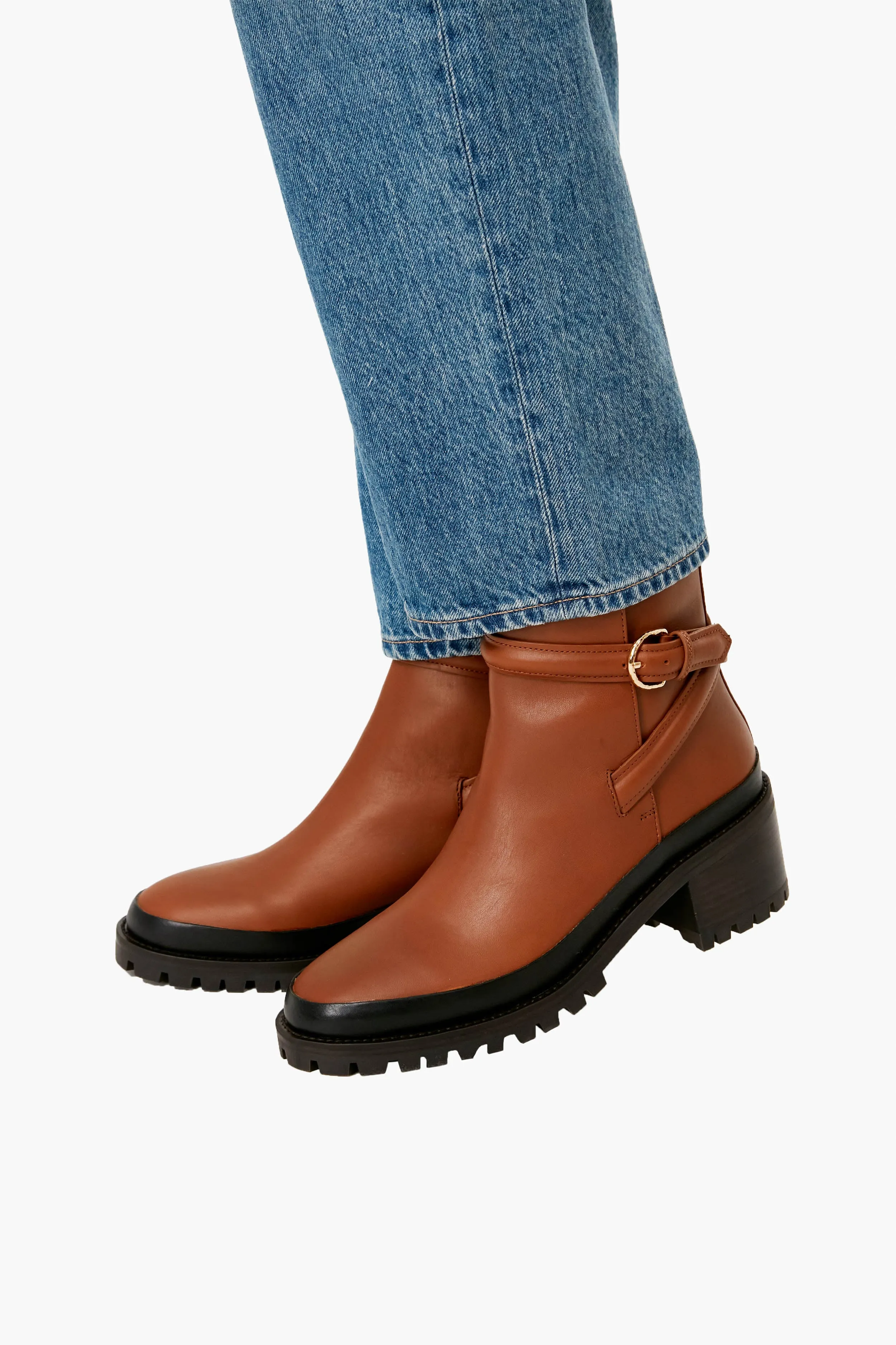 Cognac Lennox Lug Sole Ankle Boots sold by Tuckernuck product image thumbnail 2