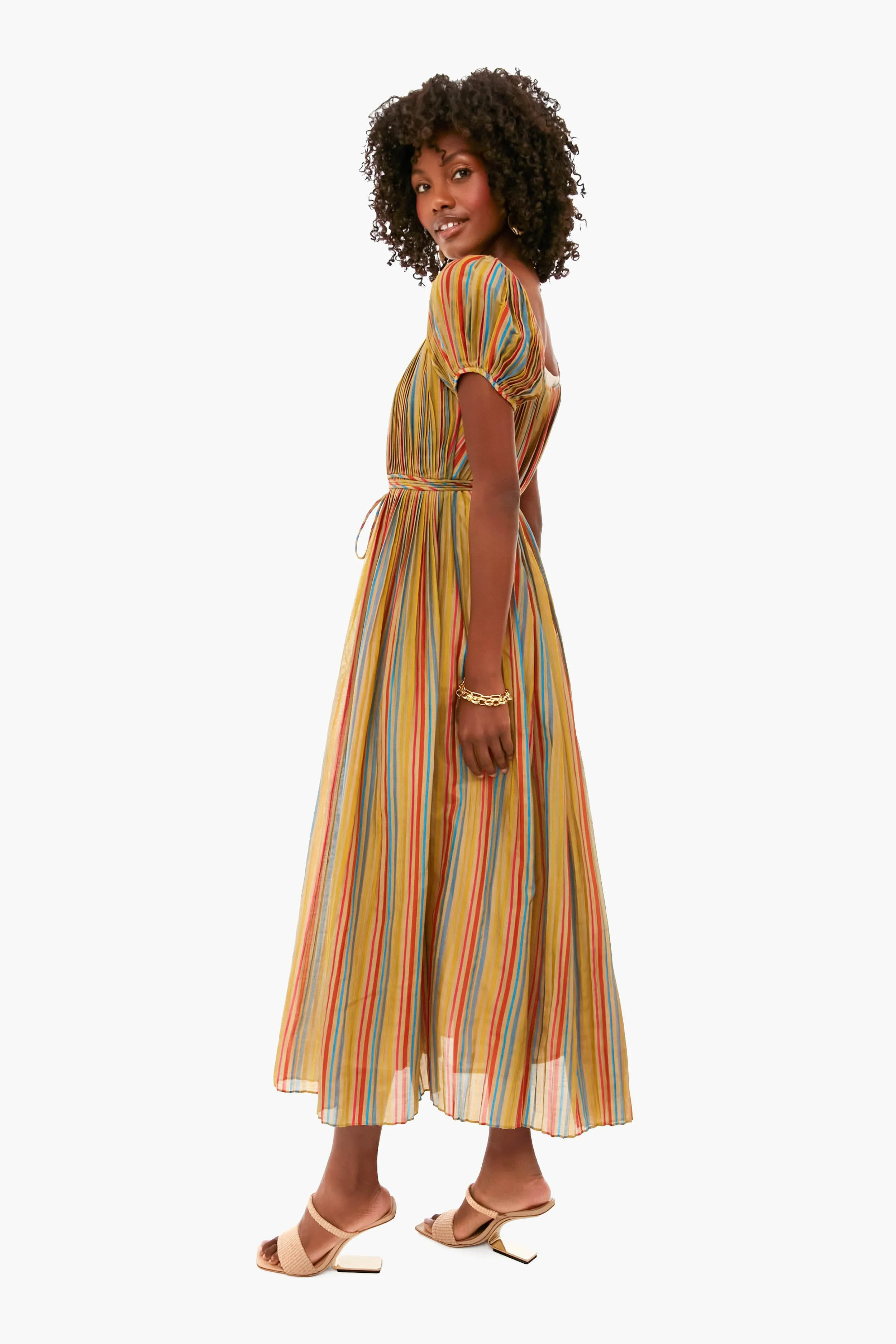 Multi Stripe Pleated Dress sold by Tuckernuck product image thumbnail 3
