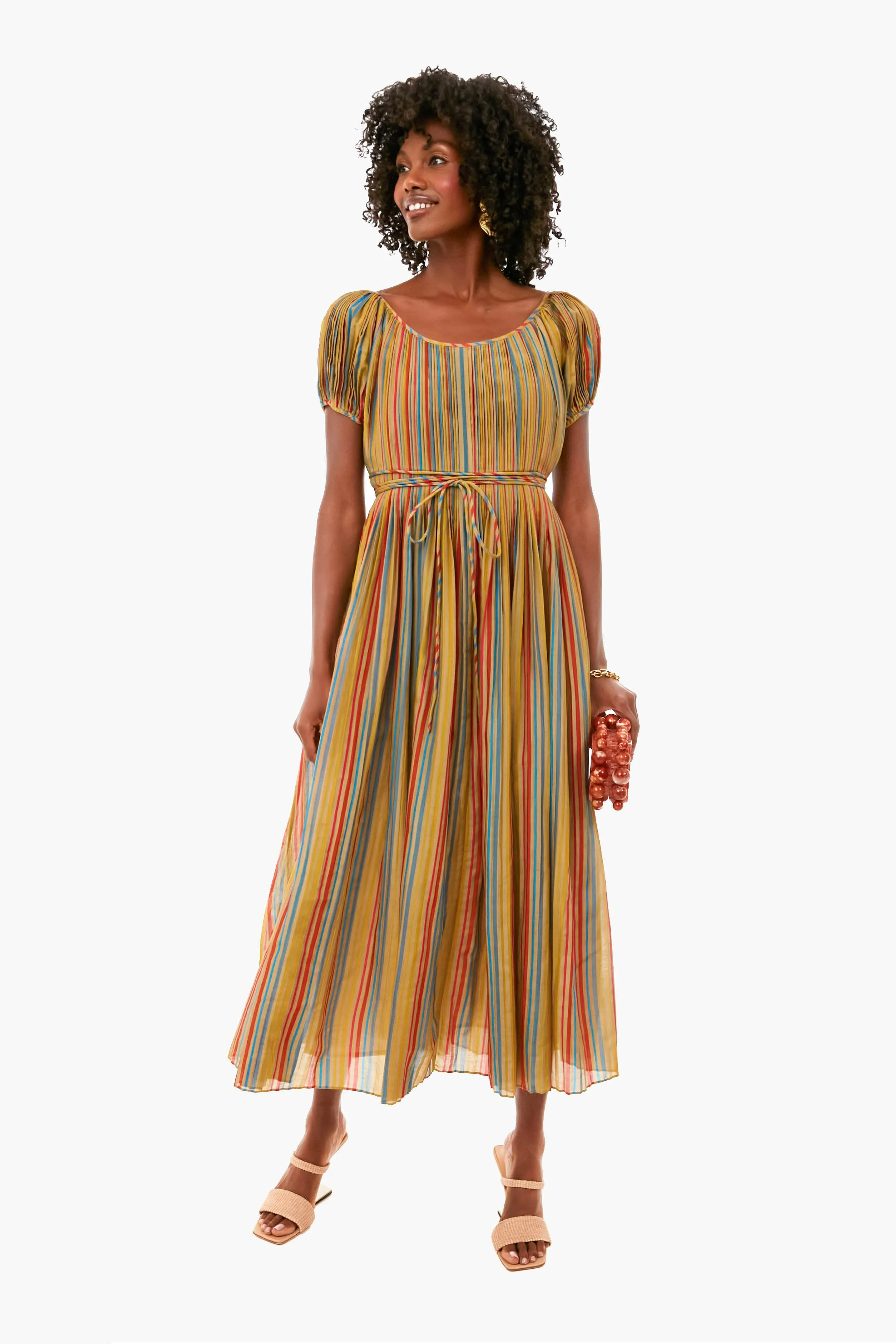 Multi Stripe Pleated Dress sold by Tuckernuck product image thumbnail 2