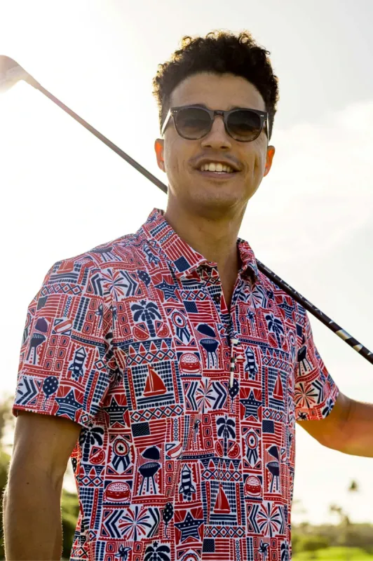 The American Boy Golf Shirt sold by Tuckernuck
