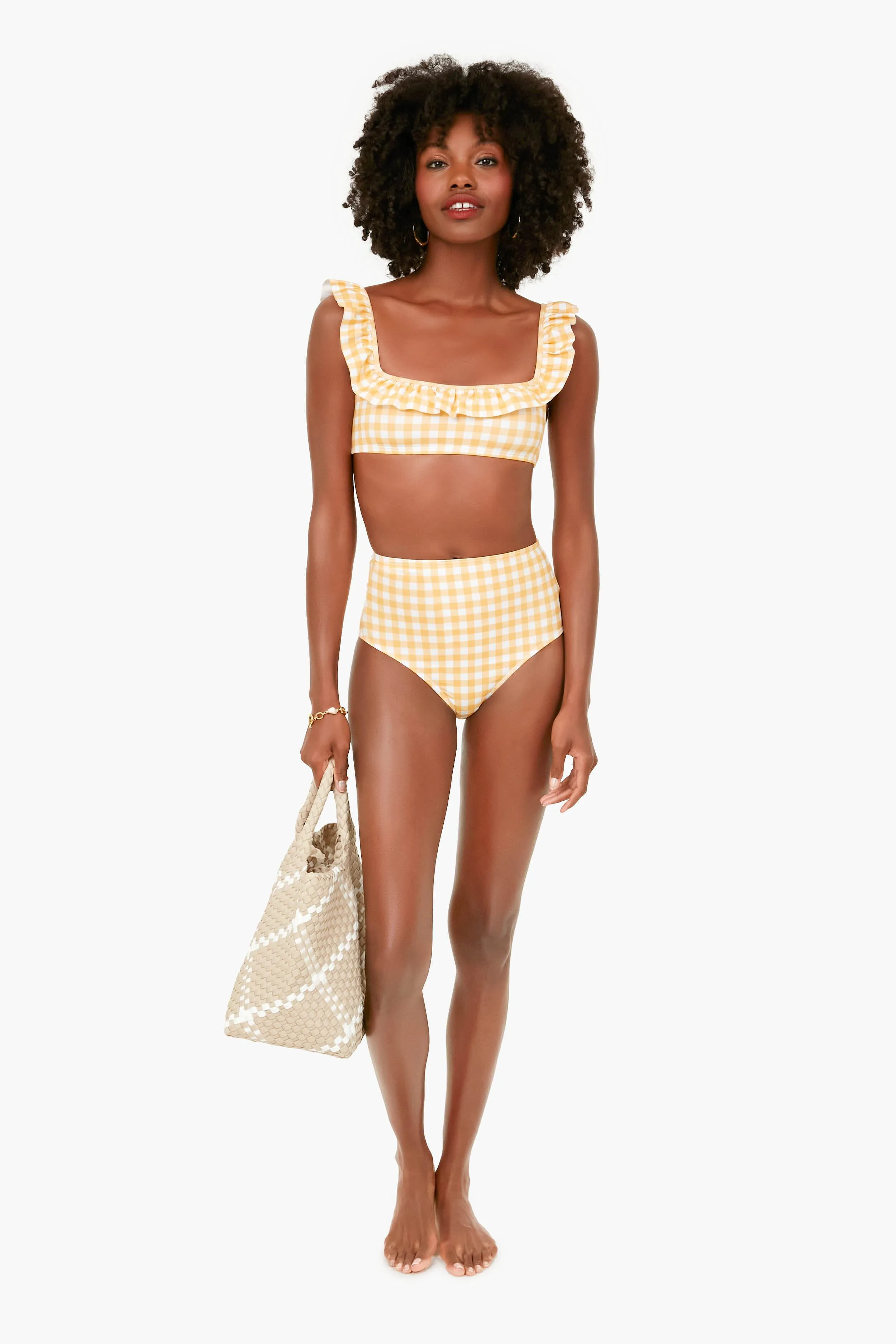 Marigold Gingham Flounce Top sold by Tuckernuck product image thumbnail 2